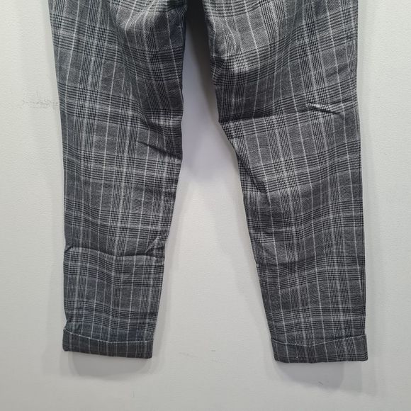 J. Jill Premium Grey Glen Check Plaid Bi-Stretch Elastic Waist Pull-on Pants 6 - Picture 8 of 16